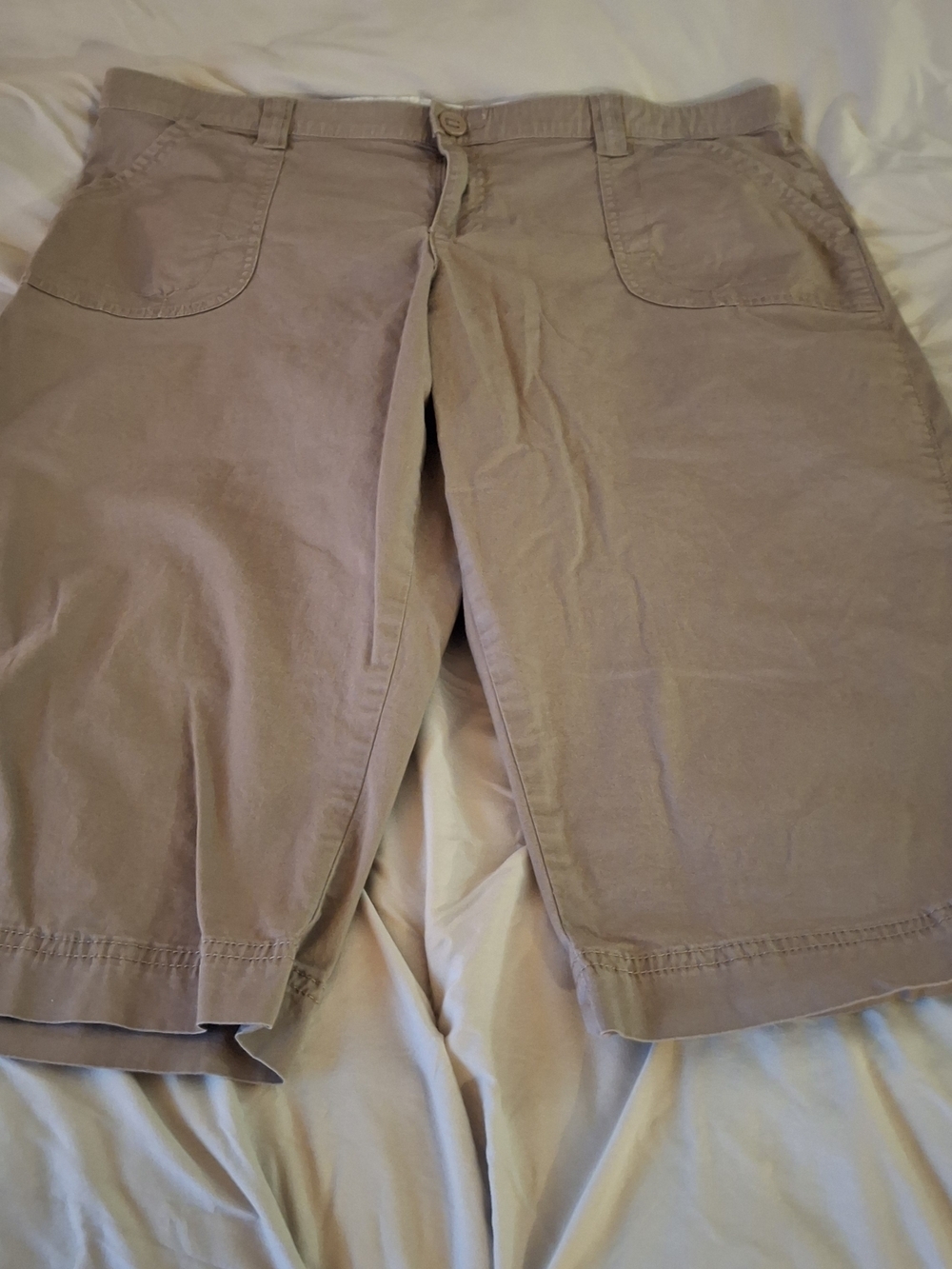 Lee Women's Khaki Crop Pants - Picture 2 of 9